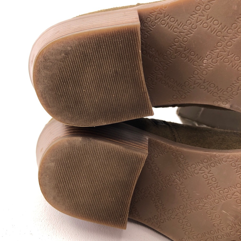 Vionic Millie Green Leather Ankle Boots 6.5 - Picture 10 of 11